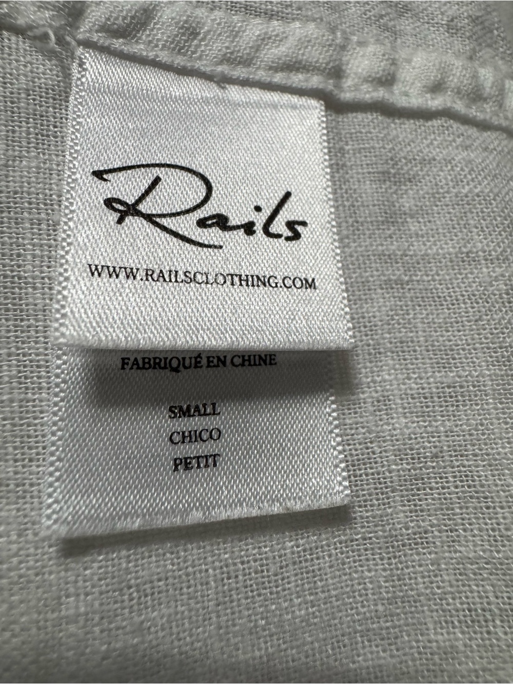 Rails Charli Linen Blend Button Down Shirt Daisy Embroidery Size Small - Picture 10 of 13